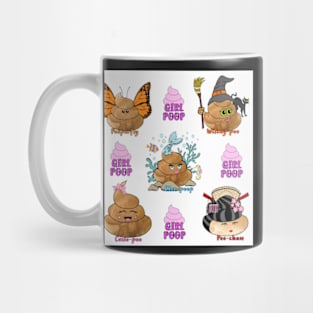 Cute Poop Emoji Girl Poop Characters Mug